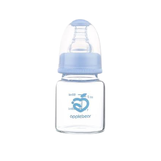 Akash web product (11) Apple bear glass feeder 60ml - Image 1