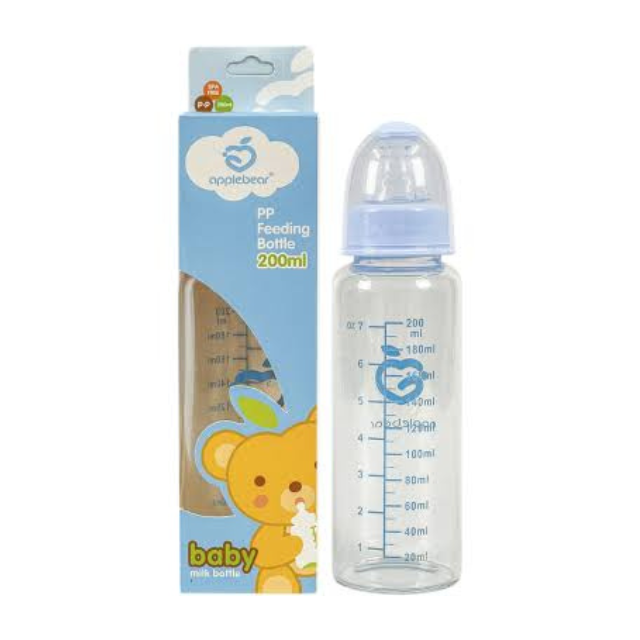Akash web product (21) Apple bear glass feeder 200ml - Image 1