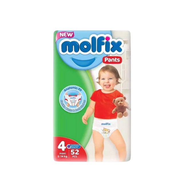 Molfix Baby Diaper Pants 4 Maxi (9-14 KG) 52 Pcs (Made In Turkey) Molfix Baby Diaper Pants 4 Maxi (9-14 KG) 52 Pcs (Made In Turkey) - Image 1