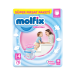Molfix Baby Diaper Pants Super Pack Maxi (7-14 KG) - 76 Pcs (Made In Turkey) - Image 2