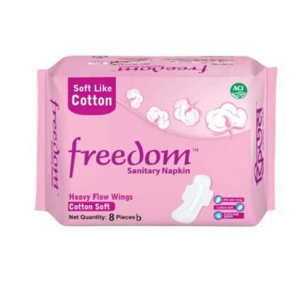 Freedom Sanitary Napkin Heavy Flow Cotton 8 Pads
