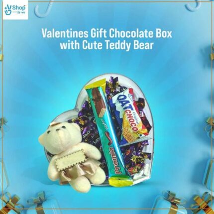 Valentines Gift Chocolate Box with Cute Teddy Bear
