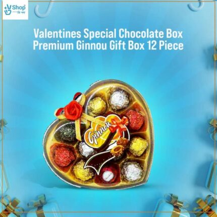 Valentines Special Chocolate Box Premium Ginnou Gift Box 12 Piece