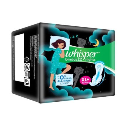 Whisper Bindazzz Nights Sanitary Pads For Women (15pcs)