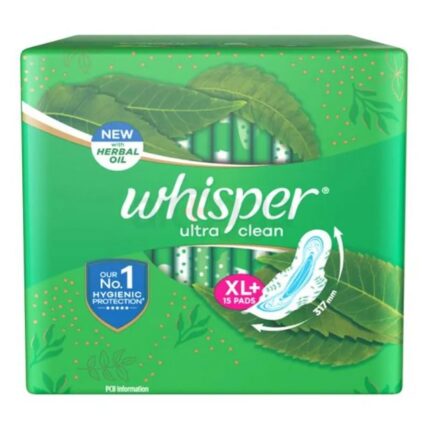 Whisper Ultra Clean Sanitary Pads XL Plus Wings (15pcs)