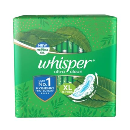 Whisper Ultra Clean Sanitary Pads XL Wings 15's Pack