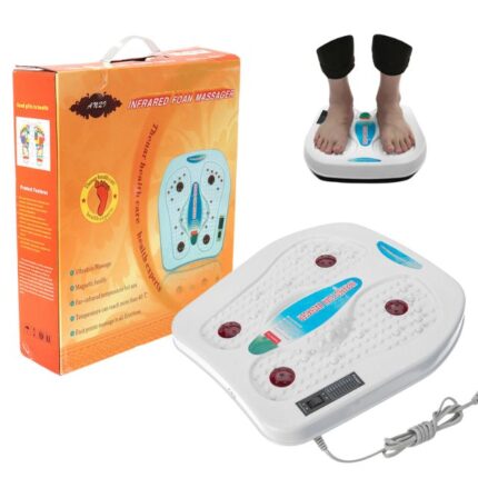 ABS Infrared Foam Vibration and Heating Foot Massager - 220V - White
