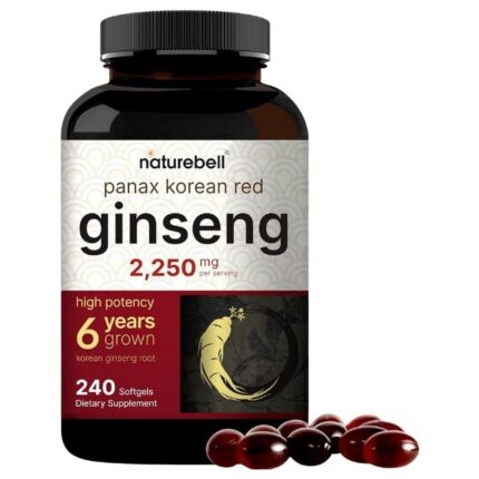 NatureBell Panax Korean Red Ginseng 2250mg 240 Capsules2250mg