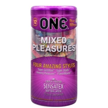 ONE Mixed Pleasures Four Amazing Styles Condom - 12Pcs Pack(Malaysia)