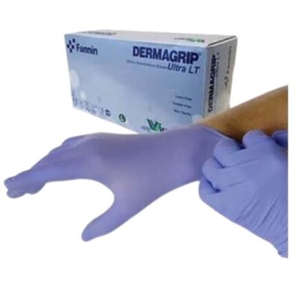 DERMAGRIP Powder Free Blue Nitrile Hand Gloves- 100pc