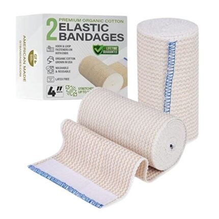 Elastic bandage wrap with 2 fasteners- 4 Inch