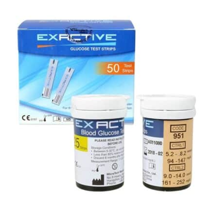 Exactive Vital Blood Glucose Meter Testing Strips 50PCS
