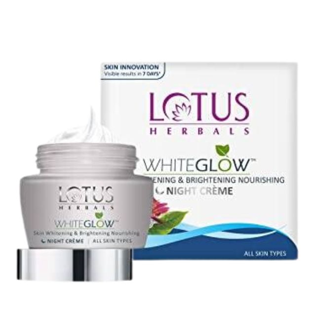 Lotus Herbals WhiteGlow Skin Whitening And Brightening Nourishing Night Crème Cream – (40gm) Lotus Herbals WhiteGlow Skin Whitening And Brightening Nourishing Night Crème Cream - (40gm)