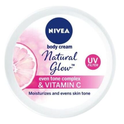 Nivea Natural Glow UV Filter Body Cream With Even Tone Complex & Vitamin C For Normal To Dry Skin Body Cream - (100ml)