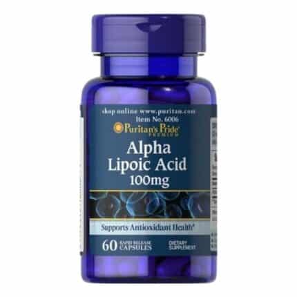 Puritan's Pride Alpha Lipoic Acid Supports Antioxidant Health 100mg 60 Capsules Capsule - (100mg)