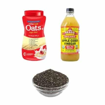 Foodcare oats 1kg+ Apple cider Vinegar 473ml+Chia seeds 500gm