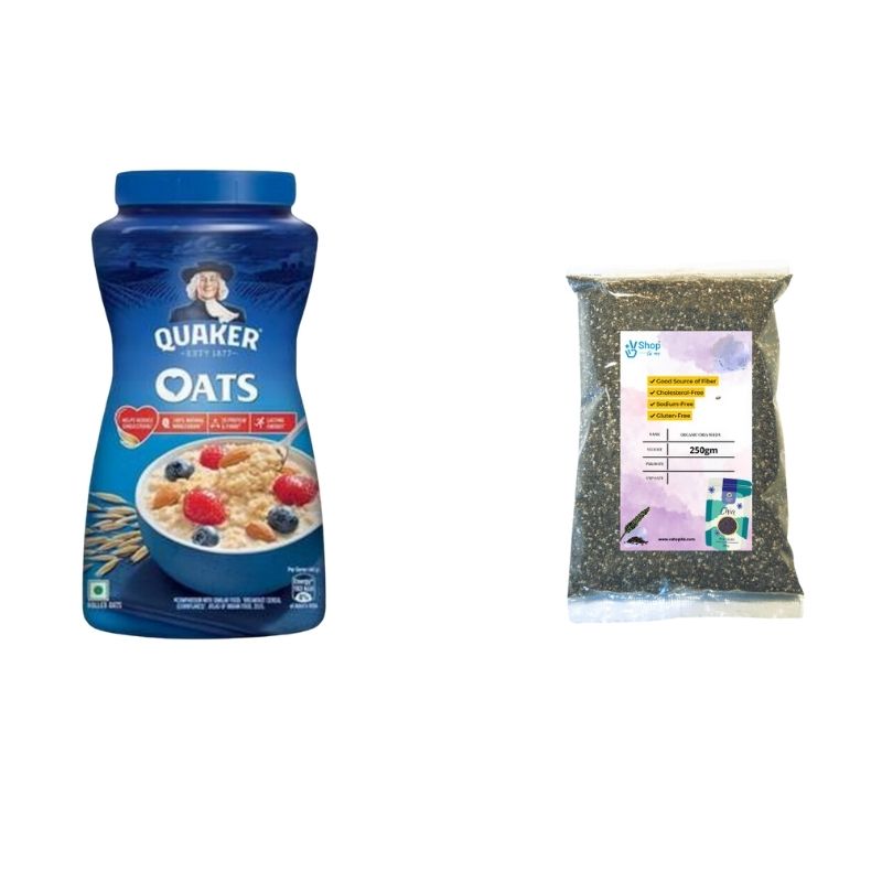 Healthy Breakfast Oats Combo 900gm + 250gm Chia seed Healthy Breakfast Oats Combo 900gm + 250gm Chia seed