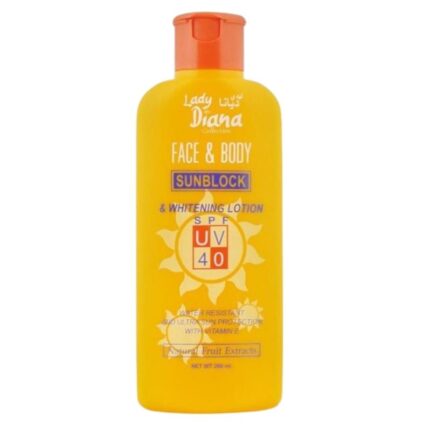 Lady Diana Sunblock SPF UV 40 Face & Body Lotion 170ml (Made in UAE)