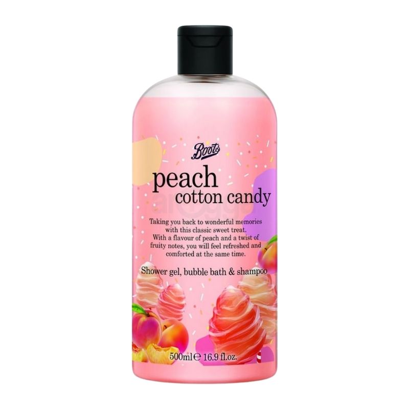 Boots Peach Cotton Candy Shower Gel, Bubble Bath & Shampoo Boots Peach Cotton Candy Shower Gel, Bubble Bath & Shampoo