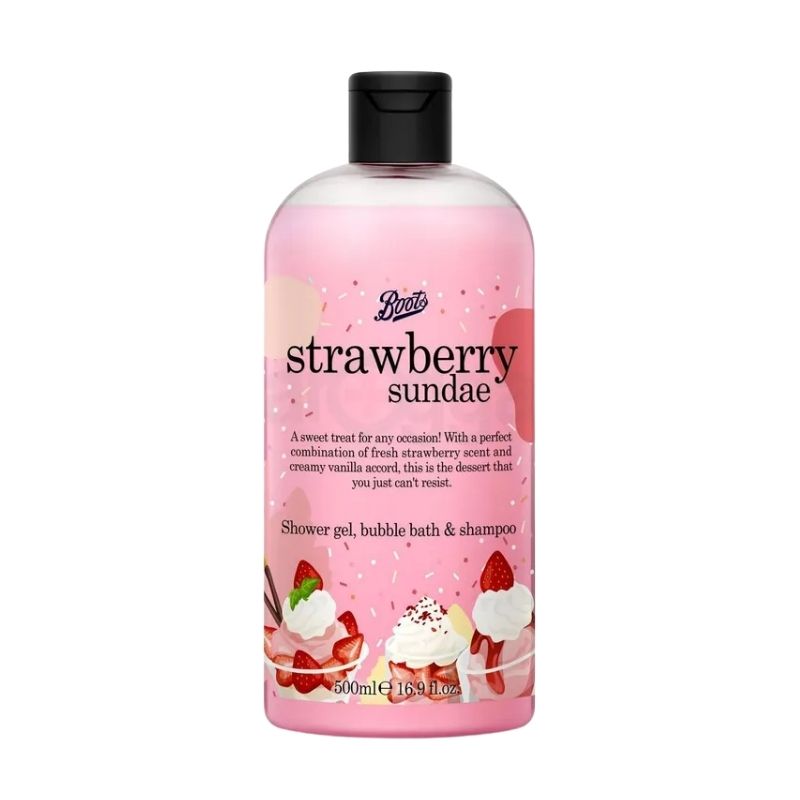 Boots Strawberry Sundae Shower Gel, Bubble Bath & Shampoo Boots Strawberry Sundae Shower Gel, Bubble Bath & Shampoo