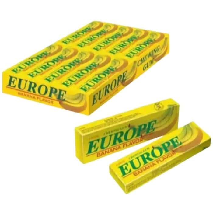 Europe chewing gum bannana flavour 20 box(5sticks per box)