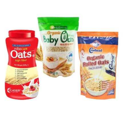 Foodcare oats 1kg+Quaker oats 900gm+Organic Baby oats 500gm+Cowhead Baby oats 500gm combo