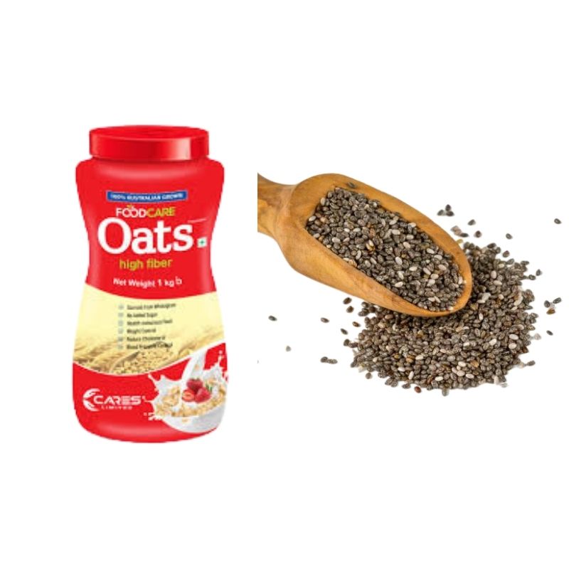 Foodcare oats 500gm+Chia seeds 500gm combo Foodcare oats 500gm+Chia seeds 500gm combo