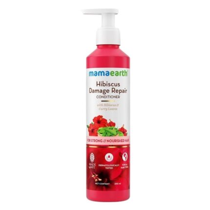 Mamaearth Hibiscus Damage Repair Conditioner With Hibiscus & Curry Leaves For Strong & Nourished Hair