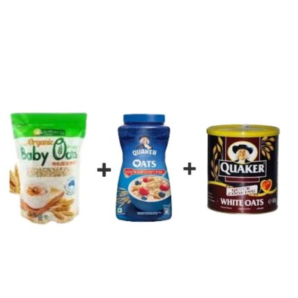 Organic baby oats 500g+Quaker oats 450g+White oats 500g combo