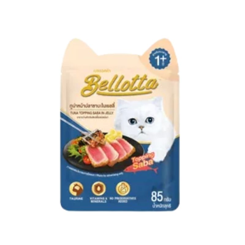 Bellotta Adult Pouch Tuna Topping Saba in Jelly 85gm Bellotta Adult Pouch Tuna Topping Saba in Jelly 85gm