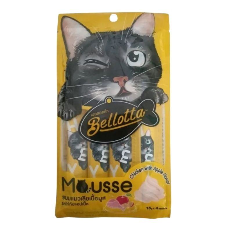 Bellotta Creamy Cat Treats Chicken & Apple (15gx4) 60gm Bellotta Creamy Cat Treats Chicken & Apple (15gx4) 60gm