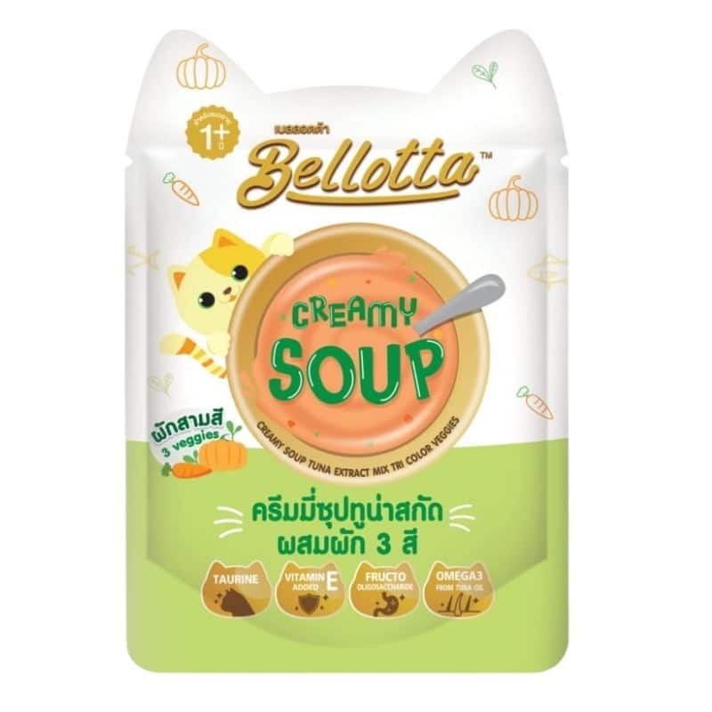 Bellotta Creamy Soup 40gm Tuna Extract Mix Tri Colour Veggie Bellotta Creamy Soup 40gm Tuna Extract Mix Tri Colour Veggie