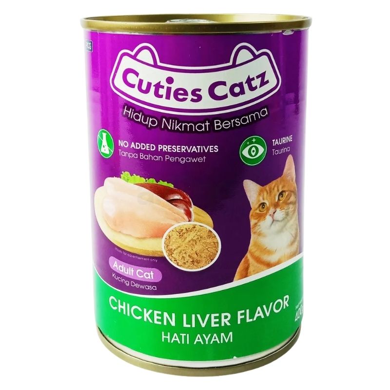 CUTIES CATZ ADULT CANNED CHICKEN LIVER 400G CUTIES CATZ ADULT CANNED CHICKEN LIVER 400G