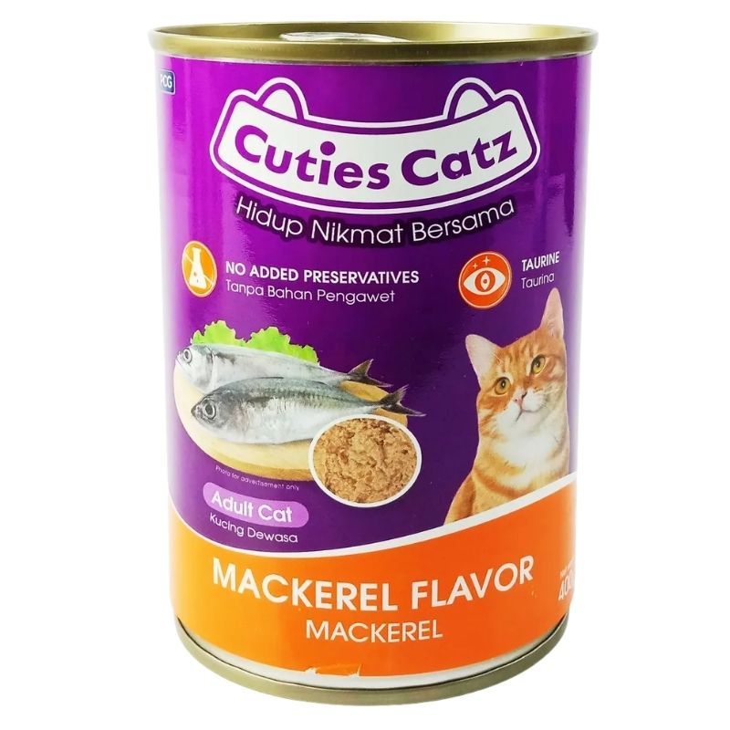 CUTIES CATZ ADULT CANNED MACKEREL 400G CUTIES CATZ ADULT CANNED MACKEREL 400G