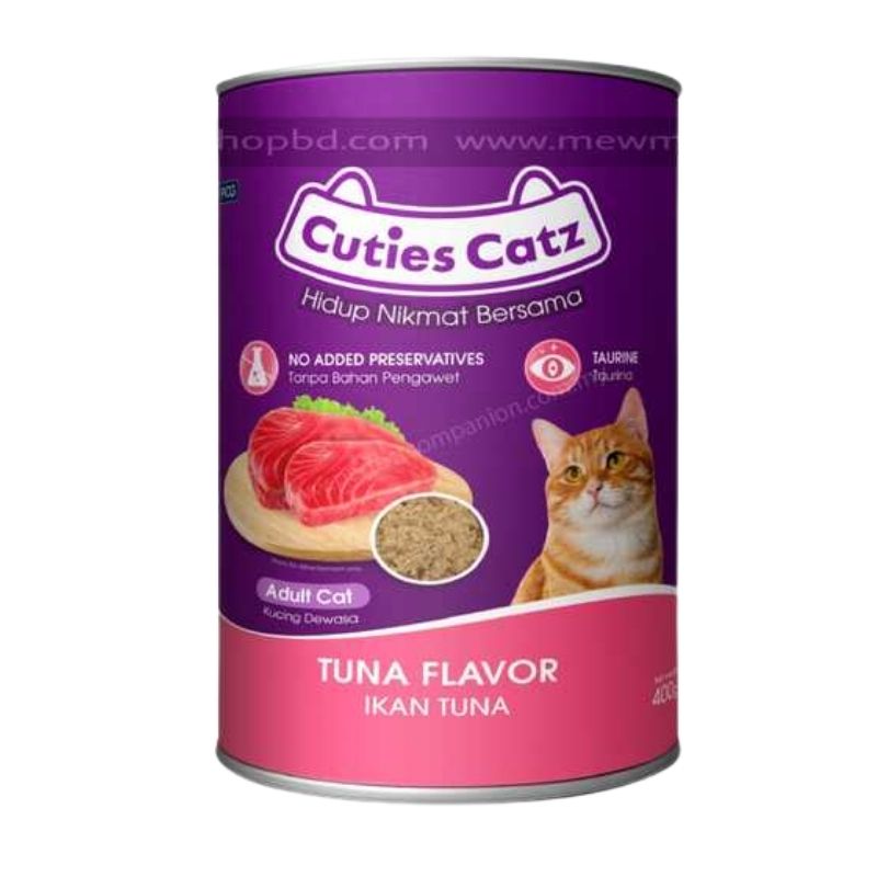 CUTIES CATZ ADULT CANNED TUNA 400G CUTIES CATZ ADULT CANNED TUNA 400G