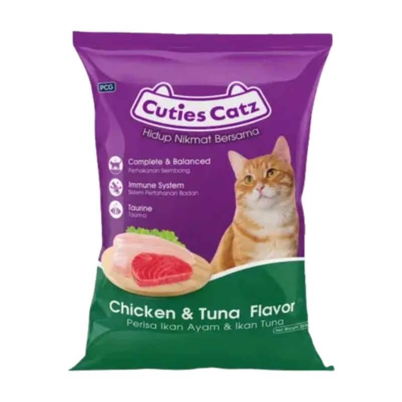 Cuties Catz Chicken And Tuna Flavored Cat Food 350gm Cuties Catz Chicken And Tuna Flavored Cat Food 350gm