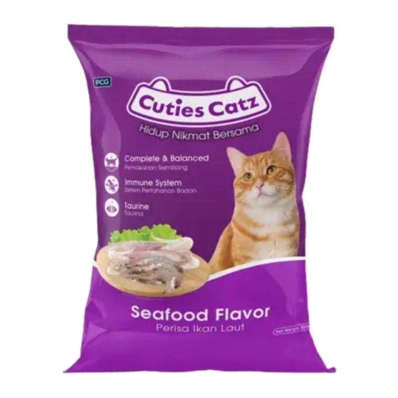 Cuties Catz Dry Cat Food Seafood Flavour 350gm Cuties Catz Dry Cat Food Seafood Flavour 350gm