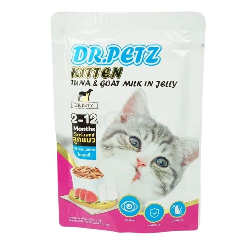 DR. PETZ Kitten Tuna & Goat Milk In Jelly 70gm DR. PETZ Kitten Tuna & Goat Milk In Jelly 70gm