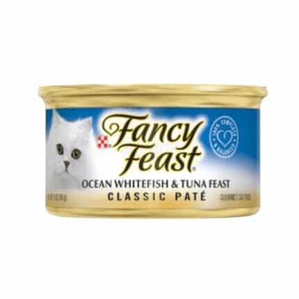 Fancy Feast Adult Cat Food Ocean Whitefish & Tuna Feast - 85g Can