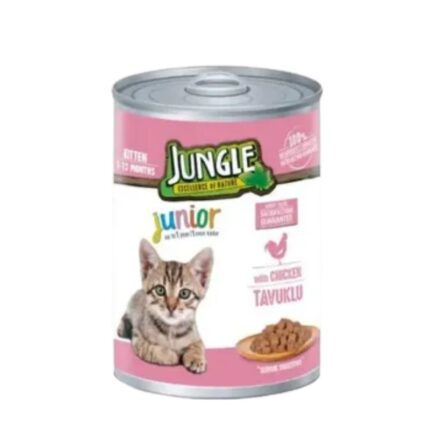 Jungle Junior Kitten Food With Chicken Tavuklu – 400g Can