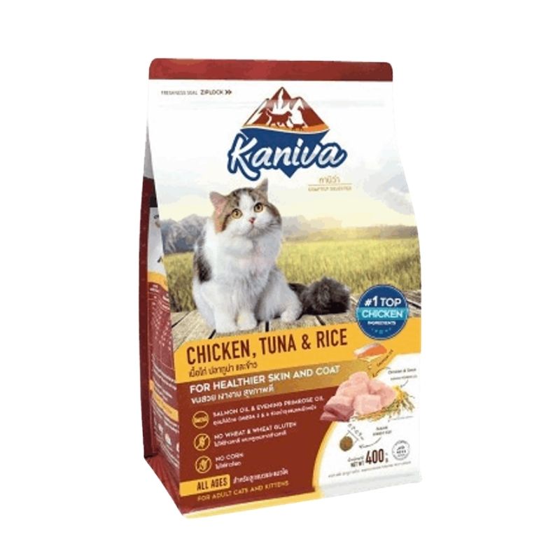 Kaniva Chicken, Tuna and Rice Cat Food for Adult & Kitten 400gm Kaniva Chicken, Tuna and Rice Cat Food for Adult & Kitten 400gm