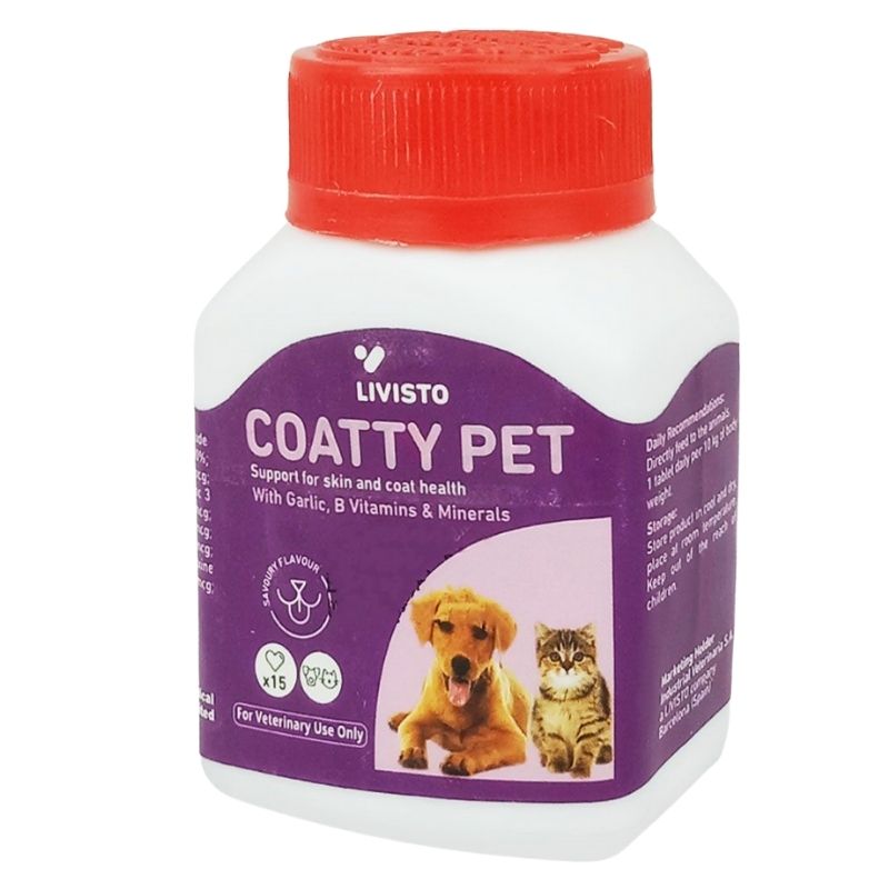 Livisto Coatty Pet Support For Skin And Coat Health With Garlic,B Vitamins & Minerals 15 Tablets Livisto Coatty Pet Support For Skin And Coat Health With Garlic,B Vitamins & Minerals 15 Tablets