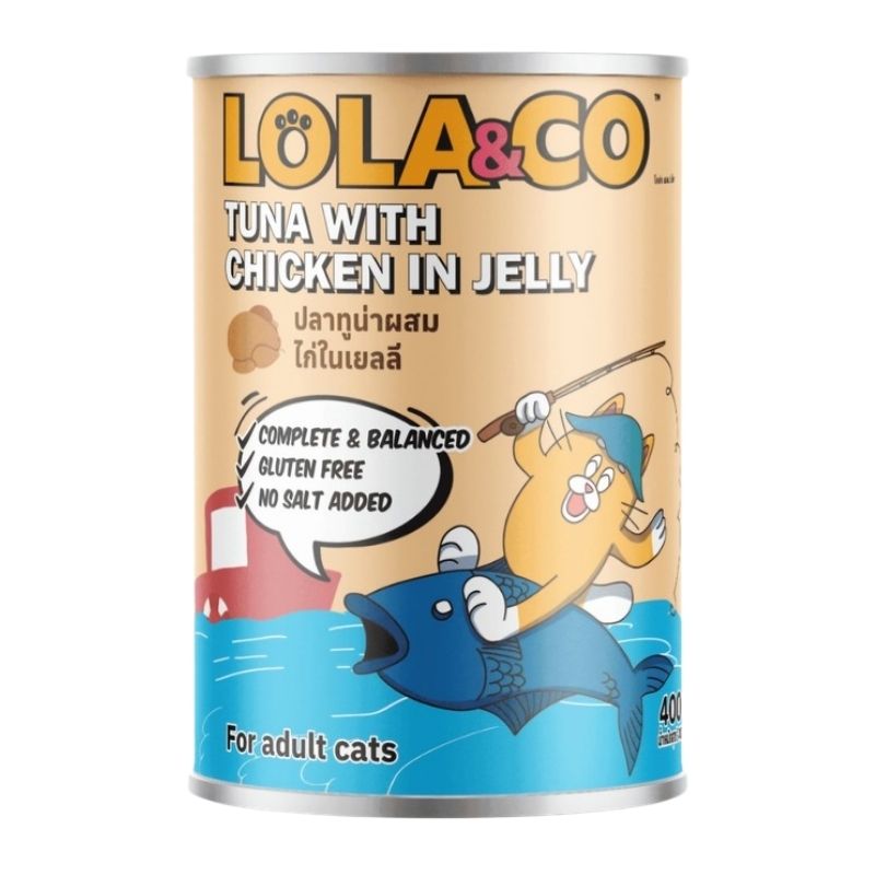 Lola & Co Can Tuna with Chicken in Jelly 400gm Lola & Co Can Tuna with Chicken in Jelly 400gm