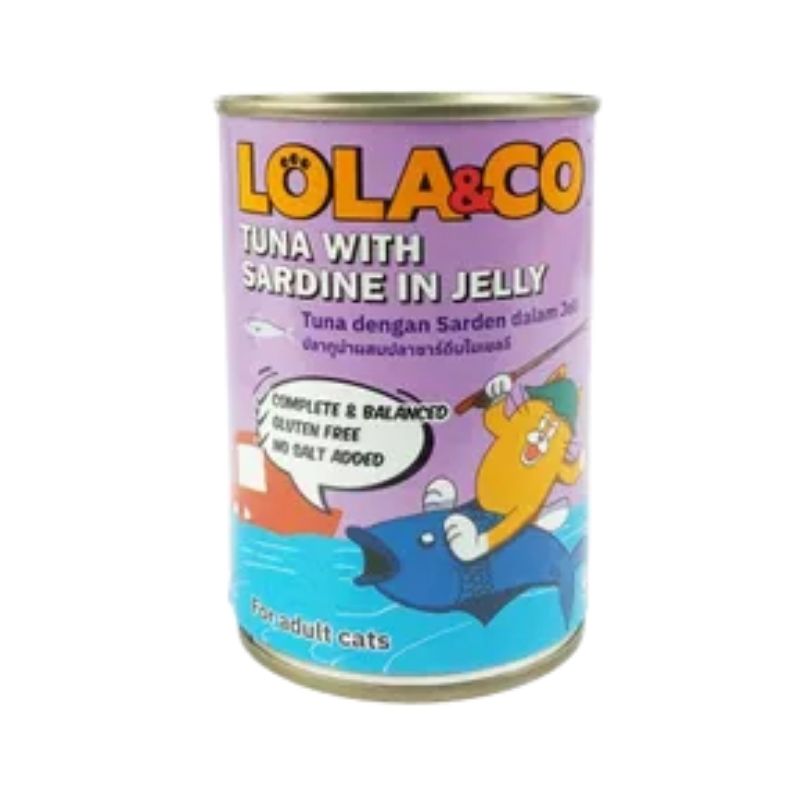 Lola & Co Can Tuna with Sardine in Jelly400gm Lola & Co Can Tuna with Sardine in Jelly400gm