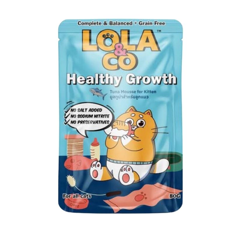 Lola & Co HEALTHY GROWTH Pouch Tuna Mousse for Kittens 80gm Lola & Co HEALTHY GROWTH Pouch Tuna Mousse for Kittens 80gm