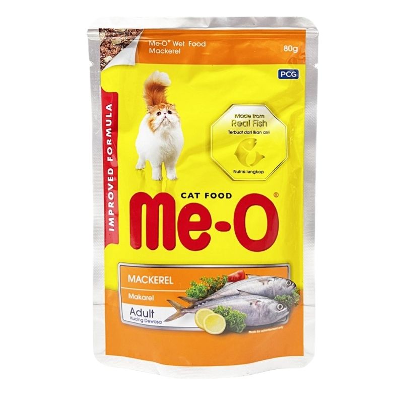 Me-O Mackerel with Sardine Adult Wet Food 80gm Me-O Mackerel with Sardine Adult Wet Food 80gm