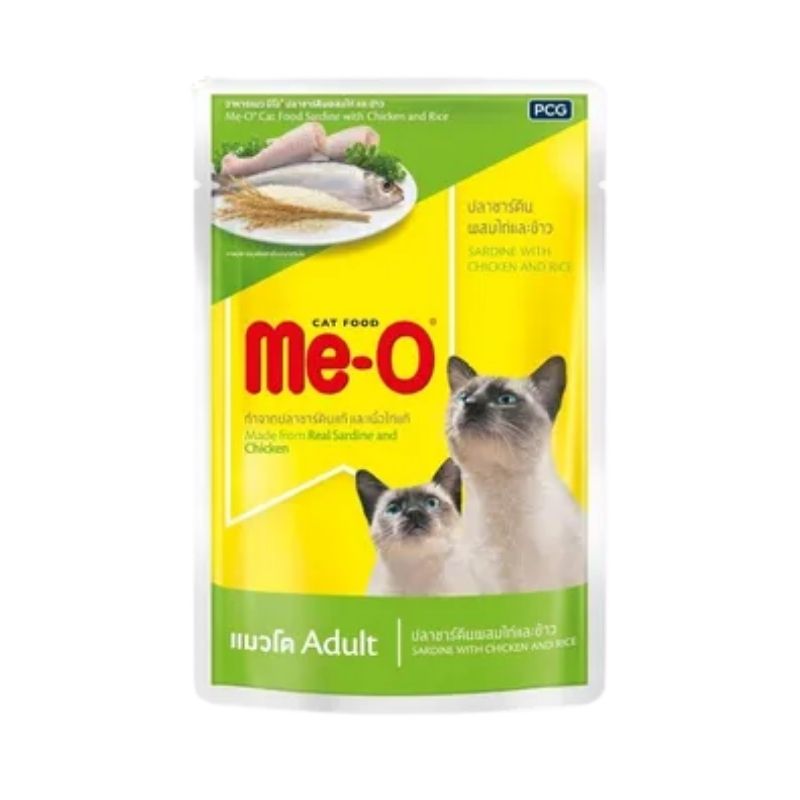 Me-O Sardine with Chicken and Rice Adult Wet Cat Food 80g Me-O Sardine with Chicken and Rice Adult Wet Cat Food 80g