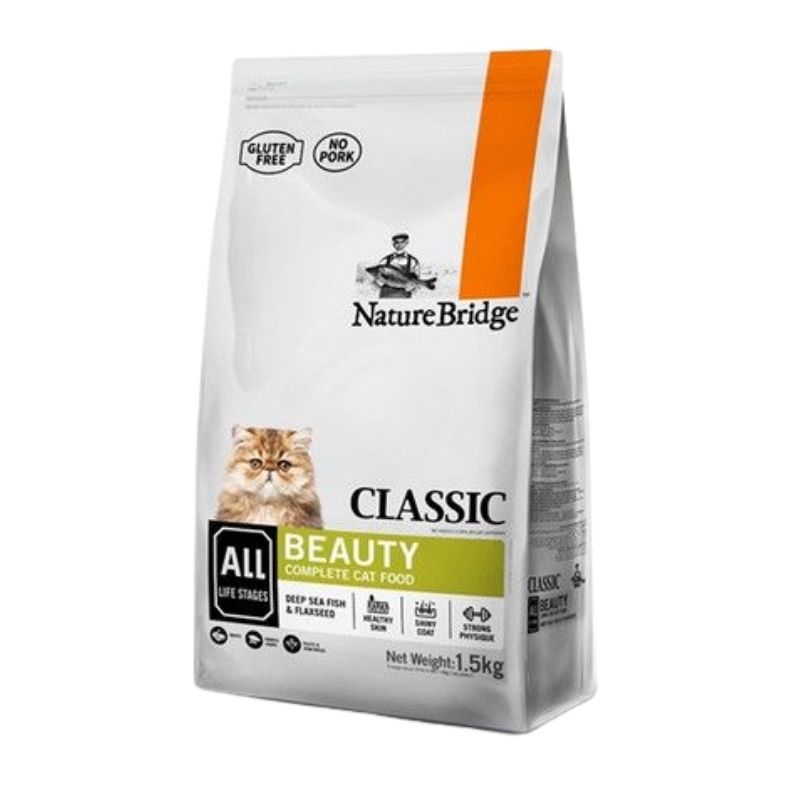 NatureBridge Classic Beauty Complete Cat Food For All Life Stages 1.5kg NatureBridge Classic Beauty Complete Cat Food For All Life Stages 1.5kg