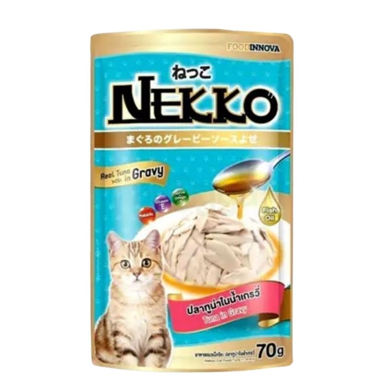 Nekko Adult Cat Food Real Tuna In Grevey - 70g Pouch Nekko Adult Cat Food Real Tuna In Grevey - 70g Pouch