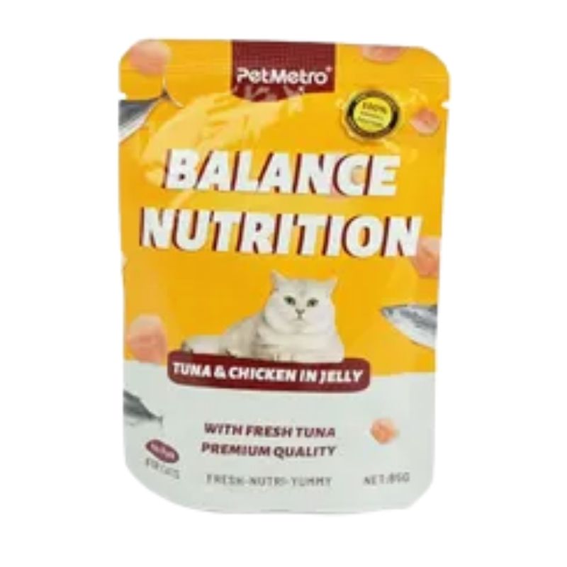 PETMETRO BALANCE NUTRITION TUNA AND CHICKEN IN JELLY FOR ALL CATS PETMETRO BALANCE NUTRITION TUNA AND CHICKEN IN JELLY FOR ALL CATS